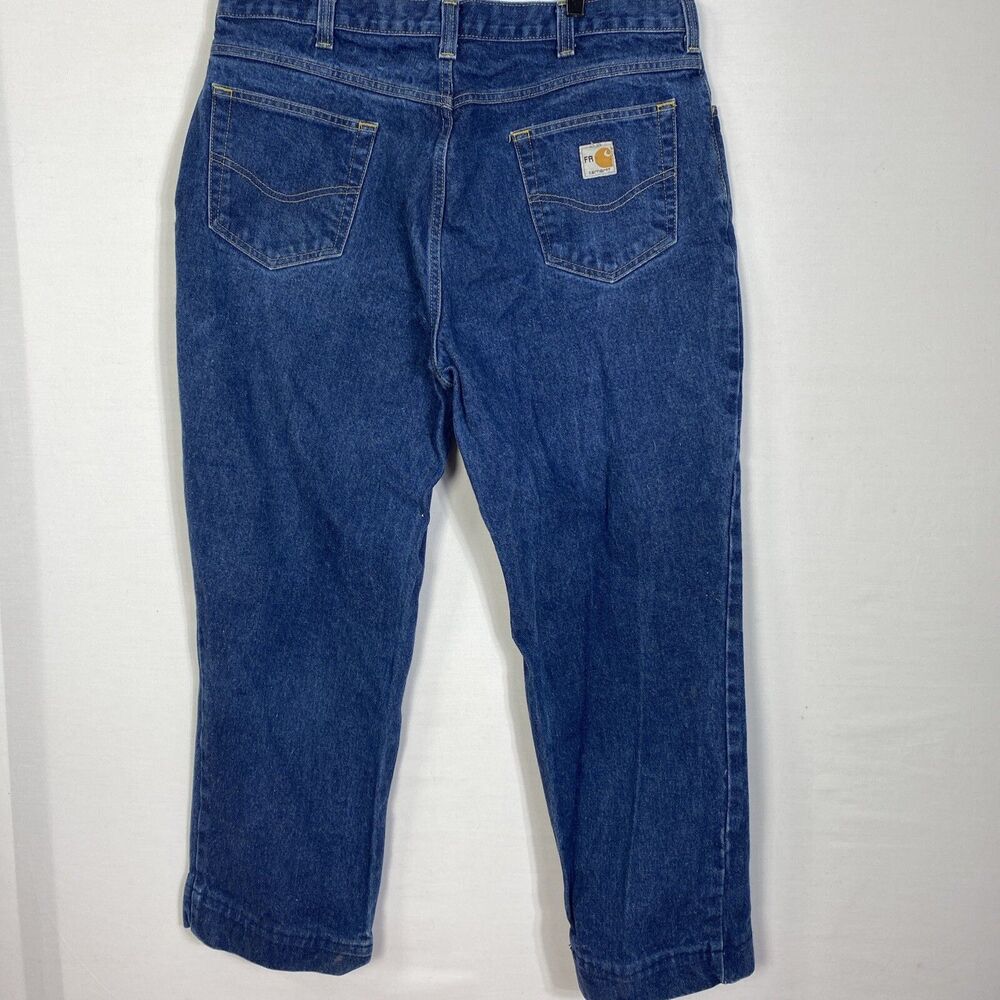 Carhartt Jeans Mens Size 38X30 Blue Denim Straight Relaxed Workwear Outdoors